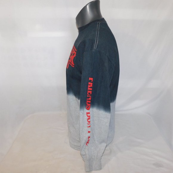 Netflix STRANGER THINGS Friends Don't Lie Mens M Gray Black long Sleeve T Shirt - Picture 6 of 11